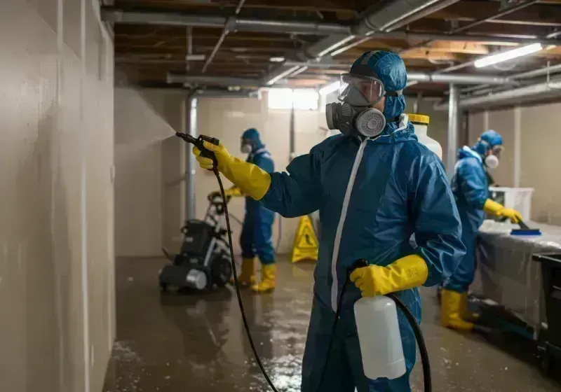 Basement Sanitization and Antimicrobial Treatment process in Union County, IL