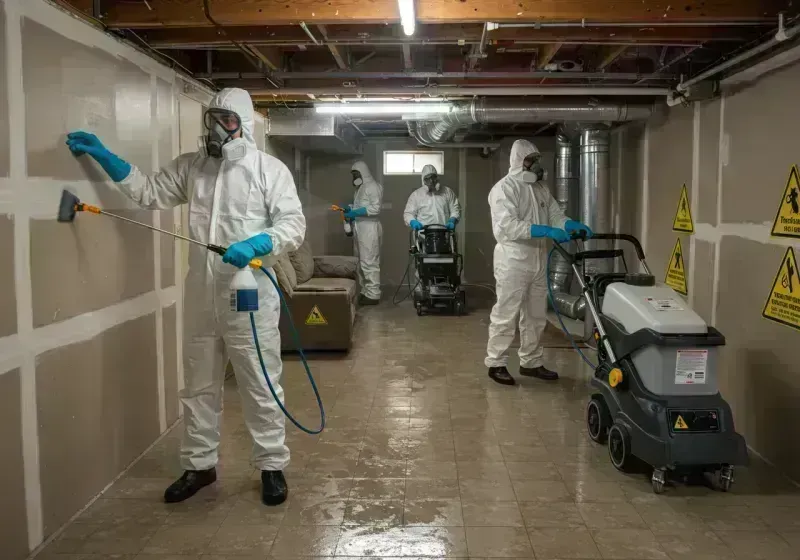 Basement Moisture Removal and Structural Drying process in Union County, IL